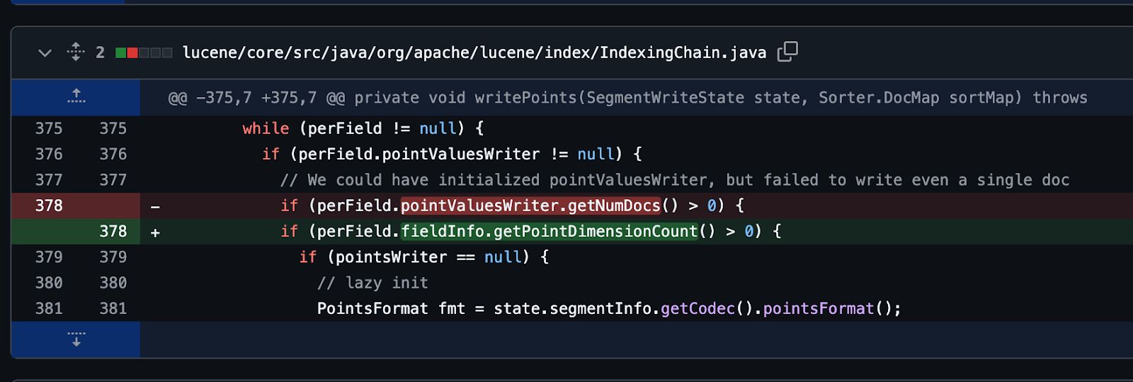 One line of code fix
